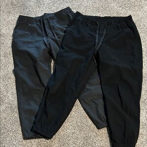 GAP women’s Jogger Pants Duo (warmer material) - Black & Charcoal